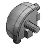 HBLCD8-S - Supports en cornière - Série HFS8, carré 40 (largeur de la fente 10mm) pour profilés extrudés en aluminium - Type à trois directions pour supports en cornière R