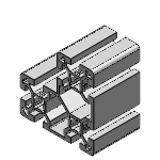 NEFS8-808040, EFS8-808040, HFS8-808040, HFSR8-808040, HFSR8-4040 - Profilés extrudés carrés en aluminium série HFS8 de 40,80 -Autres formes-